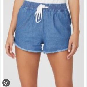 Guess Drawstring Chambray Shirts SZ S